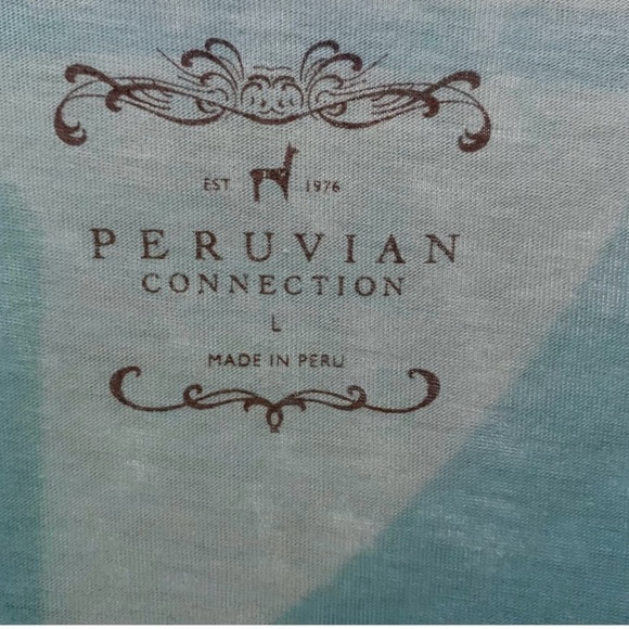 Peruvian Connection Hannah Maxi dress L sea foam green  cap sleeve semi fitted - Picture 7 of 10